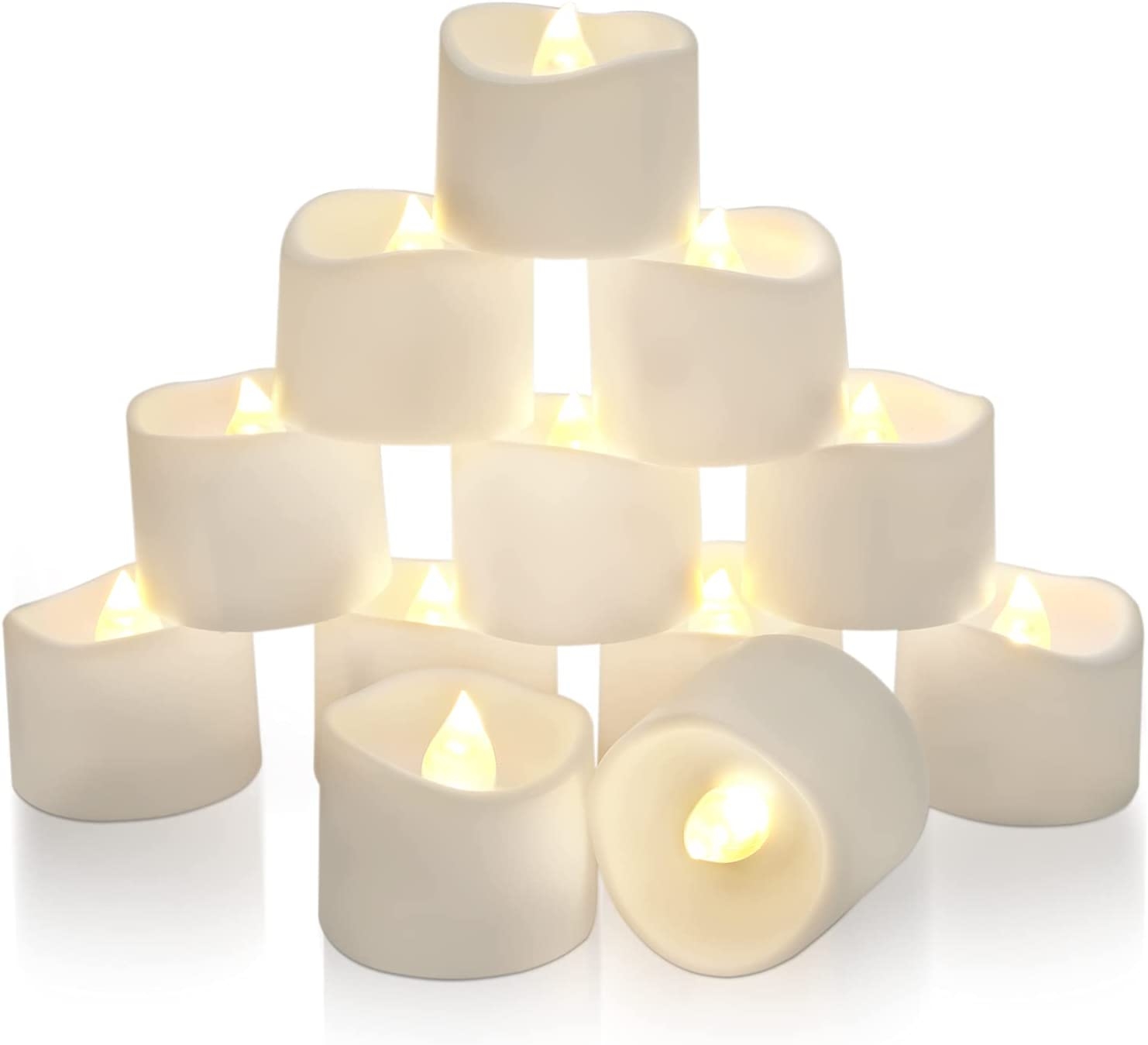 Bougies LED de luxe Luminicious® Argent 300 heures 3 pièces, bougies sans  flamme et