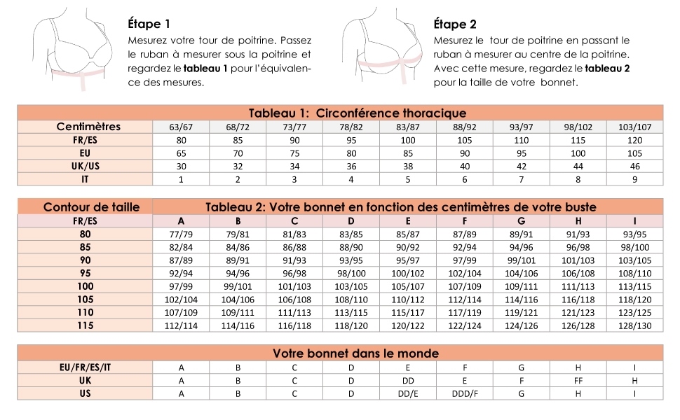 woman bra sizes