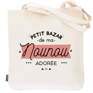 Tote bag Nounou, Merci Nounou, Cadeau Noël Nounou, Anniversaire Nounou, sac nounou, poussette bébé