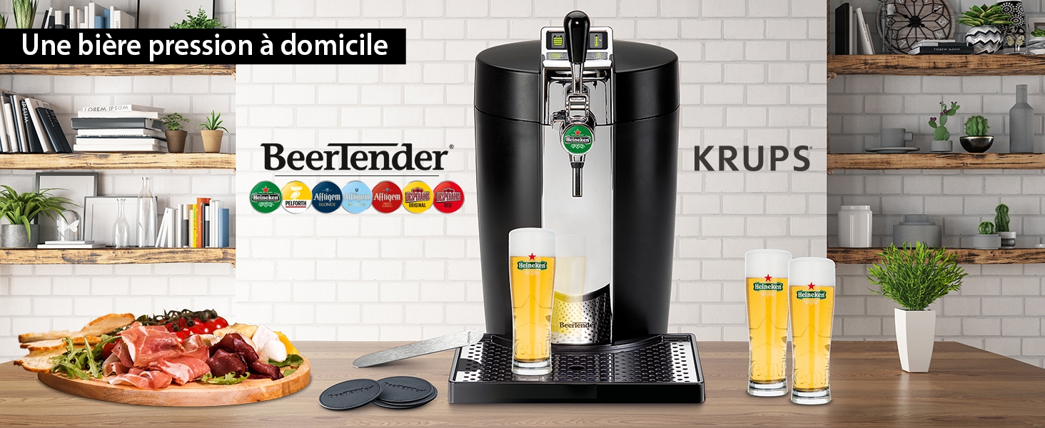 Une bière pression à domicile Krups Heineken et les Beertenders disponibles.