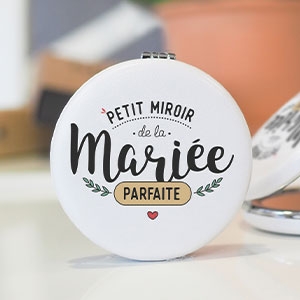 Manahia Miroir Mariée, cadeau Mariée, cadeau Mariage, Coffret cadeau Mariage, Cadeau future mariée